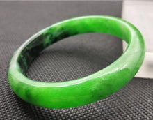 Load image into Gallery viewer, (Copy) 10% OF- 57/58/59mm Certified Natural 3 Color Jadeite Emerald A*Jade HandCarved Lucky Bracelet Bangle GX641