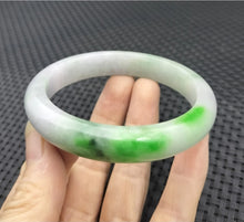 Load image into Gallery viewer, (Copy) 10% OF- 57/58/59mm Certified Natural 3 Color Jadeite Emerald A*Jade HandCarved Lucky Bracelet Bangle GX641