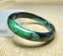 Load image into Gallery viewer, (Copy) 10% OF- 57/58/59mm Certified Natural 3 Color Jadeite Emerald A*Jade HandCarved Lucky Bracelet Bangle GX641