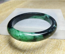 Load image into Gallery viewer, (Copy) 10% OF- 57/58/59mm Certified Natural 3 Color Jadeite Emerald A*Jade HandCarved Lucky Bracelet Bangle GX641