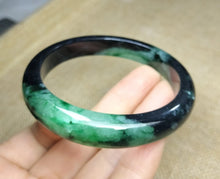 Load image into Gallery viewer, (Copy) 10% OF- 57/58/59mm Certified Natural 3 Color Jadeite Emerald A*Jade HandCarved Lucky Bracelet Bangle GX641