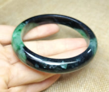 Load image into Gallery viewer, (Copy) 10% OF- 57/58/59mm Certified Natural 3 Color Jadeite Emerald A*Jade HandCarved Lucky Bracelet Bangle GX641