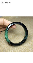 Load image into Gallery viewer, (Copy) 10% OF- 57/58/59mm Certified Natural 3 Color Jadeite Emerald A*Jade HandCarved Lucky Bracelet Bangle GX641