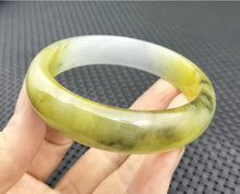 Load image into Gallery viewer, (Copy) 10% OF- 57/58/59mm Certified Natural 3 Color Jadeite Emerald A*Jade HandCarved Lucky Bracelet Bangle GX641