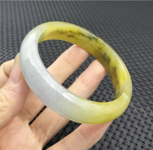 Load image into Gallery viewer, (Copy) 10% OF- 57/58/59mm Certified Natural 3 Color Jadeite Emerald A*Jade HandCarved Lucky Bracelet Bangle GX641