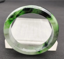 Load image into Gallery viewer, 10% OF- 57/58/59mm Certified Natural 3 Color Jadeite Emerald A*Jade HandCarved Lucky Bracelet Bangle GX641