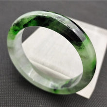 Load image into Gallery viewer, 10% OF- 57/58/59mm Certified Natural 3 Color Jadeite Emerald A*Jade HandCarved Lucky Bracelet Bangle GX641