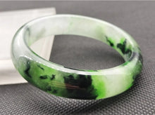 Load image into Gallery viewer, 10% OF- 57/58/59mm Certified Natural 3 Color Jadeite Emerald A*Jade HandCarved Lucky Bracelet Bangle GX641
