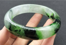 Load image into Gallery viewer, 10% OF- 57/58/59mm Certified Natural 3 Color Jadeite Emerald A*Jade HandCarved Lucky Bracelet Bangle GX641