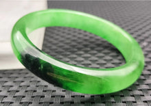 Load image into Gallery viewer, 10% OF- 57/58/59mm Certified Natural 3 Color Jadeite Emerald A*Jade HandCarved Lucky Bracelet Bangle GX641