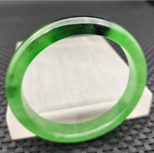 Load image into Gallery viewer, 10% OF- 57/58/59mm Certified Natural 3 Color Jadeite Emerald A*Jade HandCarved Lucky Bracelet Bangle GX641