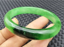 Load image into Gallery viewer, 10% OF- 57/58/59mm Certified Natural 3 Color Jadeite Emerald A*Jade HandCarved Lucky Bracelet Bangle GX641