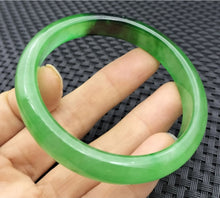Load image into Gallery viewer, 10% OF- 57/58/59mm Certified Natural 3 Color Jadeite Emerald A*Jade HandCarved Lucky Bracelet Bangle GX641