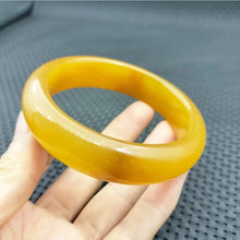 Load image into Gallery viewer, 10% OF- 57/58/59mm Certified Natural 3 Color Jadeite Emerald A*Jade HandCarved Lucky Bracelet Bangle GX641