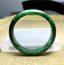 Load image into Gallery viewer, 10% OF- 57/58/59mm Certified Natural 3 Color Jadeite Emerald A*Jade HandCarved Lucky Bracelet Bangle GX641