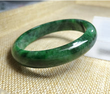 Load image into Gallery viewer, 10% OF- 57/58/59mm Certified Natural 3 Color Jadeite Emerald A*Jade HandCarved Lucky Bracelet Bangle GX641