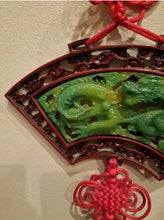 Load image into Gallery viewer, 10% OF- 57/58/59mm Certified Natural 3 Color Jadeite Emerald A*Jade HandCarved Lucky Bracelet Bangle GX641