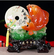 Load image into Gallery viewer, Chinese Feng Shui Good Fortune Wealth Lucky Gold Money Toad Statue Home/Office Decor Sculpture Craft Living Room TV Cabinet Fortune Ornament Housewarming Gift