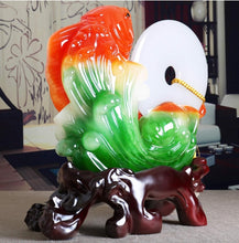 Load image into Gallery viewer, Chinese Feng Shui Good Fortune Wealth Lucky Gold Money Toad Statue Home/Office Decor Sculpture Craft Living Room TV Cabinet Fortune Ornament Housewarming Gift