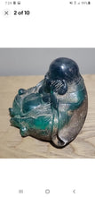 Load image into Gallery viewer, Chinese Feng Shui Good Fortune Wealth Amber Blessing Happy Buddha Statue Home/Office Decor Sculpture Craft Living Room TV Cabinet Fortune Ornament Housewarming Gift