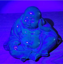 Load image into Gallery viewer, Chinese Feng Shui Good Fortune Wealth Amber Blessing Happy Buddha Statue Home/Office Decor Sculpture Craft Living Room TV Cabinet Fortune Ornament Housewarming Gift