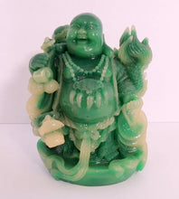 Load image into Gallery viewer, Chinese Feng Shui Good Fortune Wealth Gold Money Dragon Blessing Happy Buddha Statue Home/Office Decor Sculpture Craft Living Room TV Cabinet Fortune Ornament Housewarming Gift