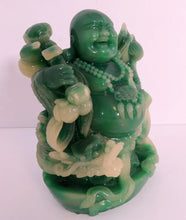 Load image into Gallery viewer, Chinese Feng Shui Good Fortune Wealth Gold Money Dragon Blessing Happy Buddha Statue Home/Office Decor Sculpture Craft Living Room TV Cabinet Fortune Ornament Housewarming Gift