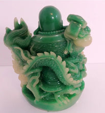 Load image into Gallery viewer, Chinese Feng Shui Good Fortune Wealth Gold Money Dragon Blessing Happy Buddha Statue Home/Office Decor Sculpture Craft Living Room TV Cabinet Fortune Ornament Housewarming Gift