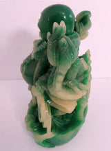 Load image into Gallery viewer, Chinese Feng Shui Good Fortune Wealth Gold Money Dragon Blessing Happy Buddha Statue Home/Office Decor Sculpture Craft Living Room TV Cabinet Fortune Ornament Housewarming Gift