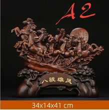 Load image into Gallery viewer, Chinese Feng Shui Good Fortune Wealth success 8 Running Horses Statue Home/Office Decor Sculpture Craft Living Room TV Cabinet Fortune Ornament Housewarming Gift