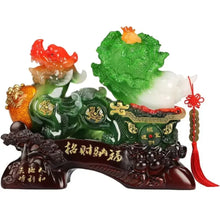 Load image into Gallery viewer, Chinese Feng Shui Good Fortune Wealth Gold Dragon/Pixui/Lion/Brave Troop Gourd Cabbage Statue Home/Office Decor Sculpture Craft Living Room TV Cabinet Fortune Ornament Housewarming Gift