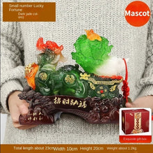 Load image into Gallery viewer, Chinese Feng Shui Good Fortune Wealth Gold Dragon/Pixui/Lion/Brave Troop Gourd Cabbage Statue Home/Office Decor Sculpture Craft Living Room TV Cabinet Fortune Ornament Housewarming Gift