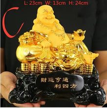 Load image into Gallery viewer, Chinese Feng Shui Good Fortune Wealth Blessing Fu Lu Shou 3 Gods Fortune Craft Statue Home/Office Decor Sculpture Craft Living Room TV Cabinet Fortune Ornament Housewarming Gift