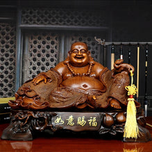 Load image into Gallery viewer, Chinese Feng Shui Good Fortune Wealth Blessing Fu Lu Shou 3 Gods of Wealth Craft Statue Home/Office Decor Sculpture Craft Living Room TV Cabinet Fortune Ornament Housewarming Gift