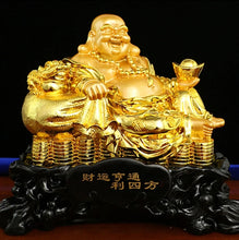 Load image into Gallery viewer, Chinese Feng Shui Good Fortune Wealth Blessing Fu Lu Shou 3 Gods of Wealth Craft Statue Home/Office Decor Sculpture Craft Living Room TV Cabinet Fortune Ornament Housewarming Gift