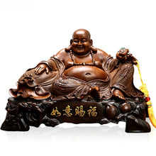 Load image into Gallery viewer, Chinese Feng Shui Good Fortune Wealth Blessing Fu Lu Shou 3 Gods of Wealth Craft Statue Home/Office Decor Sculpture Craft Living Room TV Cabinet Fortune Ornament Housewarming Gift