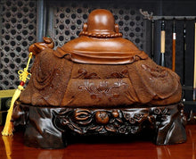 Load image into Gallery viewer, Chinese Feng Shui Good Fortune Wealth Blessing Fu Lu Shou 3 Gods of Wealth Craft Statue Home/Office Decor Sculpture Craft Living Room TV Cabinet Fortune Ornament Housewarming Gift