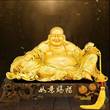 Load image into Gallery viewer, Chinese Feng Shui Good Fortune Wealth Blessing Fu Lu Shou 3 Gods of Wealth Craft Statue Home/Office Decor Sculpture Craft Living Room TV Cabinet Fortune Ornament Housewarming Gift