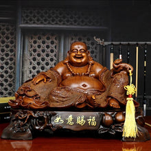 Load image into Gallery viewer, Chinese Feng Shui Good Fortune Wealth Blessing Fu Lu Shou 3 Gods of Wealth Craft Statue Home/Office Decor Sculpture Craft Living Room TV Cabinet Fortune Ornament Housewarming Gift
