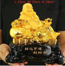 Load image into Gallery viewer, Chinese Feng Shui Good Fortune Wealth Blessing Fu Lu Shou 3 Gods of Wealth Craft Statue Home/Office Decor Sculpture Craft Living Room TV Cabinet Fortune Ornament Housewarming Gift
