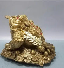 Load image into Gallery viewer, Chinese Feng Shui Lucky Wealth Money Toad Gourd Brass Copper Statue Home/Office Decor Sculpture Craft Living Room TV Cabinet Fortune Ornament Housewarming Gift