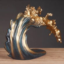 Load image into Gallery viewer, Chinese Feng Shui Good Fortune Wealth success 8 Running Horses Statue Home/Office Decor Sculpture Craft Living Room TV Cabinet Fortune Ornament Housewarming Gift