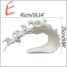 Load image into Gallery viewer, Chinese Feng Shui Good Fortune Wealth success 8 Running Horses Statue Home/Office Decor Sculpture Craft Living Room TV Cabinet Fortune Ornament Housewarming Gift
