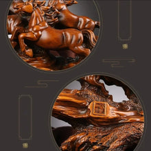 Load image into Gallery viewer, Chinese Feng Shui Good Fortune Wealth success 8 Running Horses Statue Home/Office Decor Sculpture Craft Living Room TV Cabinet Fortune Ornament Housewarming Gift