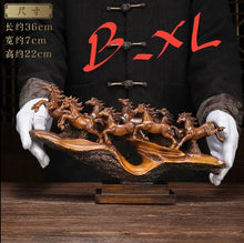 Load image into Gallery viewer, Chinese Feng Shui Good Fortune Wealth success 8 Running Horses Statue Home/Office Decor Sculpture Craft Living Room TV Cabinet Fortune Ornament Housewarming Gift