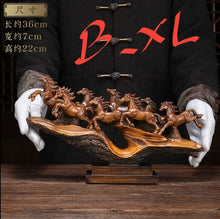 Load image into Gallery viewer, Chinese Feng Shui Good Fortune Wealth success 8 Running Horses Statue Home/Office Decor Sculpture Craft Living Room TV Cabinet Fortune Ornament Housewarming Gift