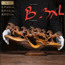 Load image into Gallery viewer, Chinese Feng Shui Good Fortune Wealth success 8 Running Horses Statue Home/Office Decor Sculpture Craft Living Room TV Cabinet Fortune Ornament Housewarming Gift