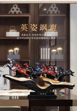 Load image into Gallery viewer, Chinese Feng Shui Good Fortune Wealth success 8 Running Horses Statue Home/Office Decor Sculpture Craft Living Room TV Cabinet Fortune Ornament Housewarming Gift