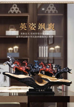 Load image into Gallery viewer, Chinese Feng Shui Good Fortune Wealth success 8 Running Horses Statue Home/Office Decor Sculpture Craft Living Room TV Cabinet Fortune Ornament Housewarming Gift