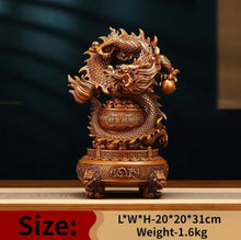 Load image into Gallery viewer, Chinese Feng Shui Wealth 360 Lucky Money Gold Pot Dragon Statue Home/Office Decor Sculpture Craft Living Room TV Cabinet Fortune Ornament Housewarming Gift